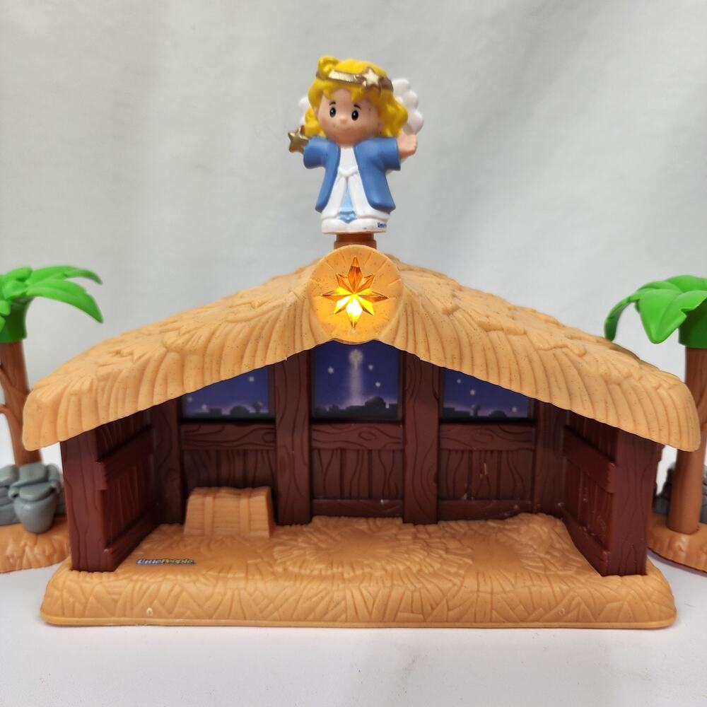 Mattel Fisher-Price Little People Lighted/Musical Nativity Manger Creche Angel